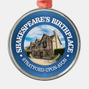Shakespeare's Birthplace Metal Tree Decoration