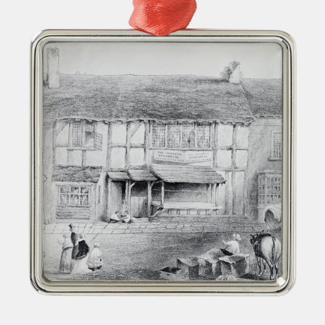 Shakespeare's Birthplace Metal Tree Decoration (Front)