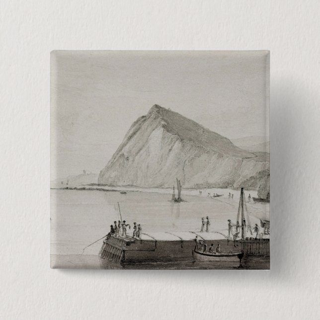 Shakespeare's Cliff, Dover 15 Cm Square Badge (Front)
