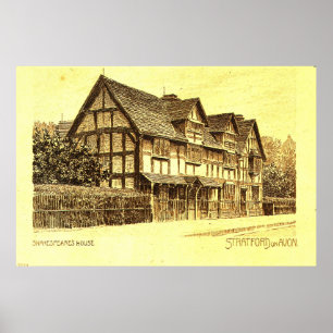 Shakespeare's House Stratford on Avon Poster