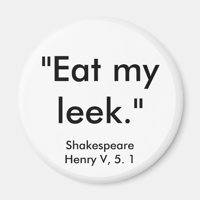 Shakespeare's Insult Magnet (Front)