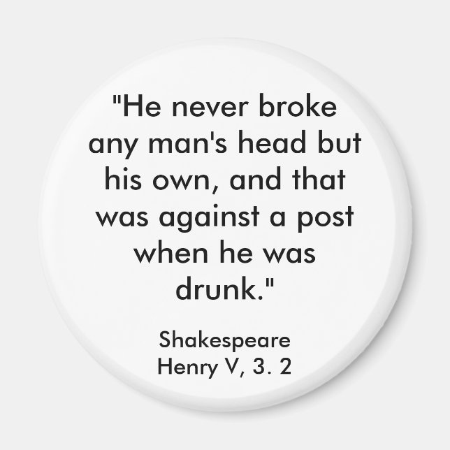 Shakespeare's Insult Magnet (Front)
