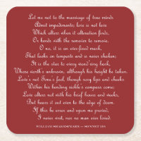 Shakespeare's Sonnet 116 Square Magnet
