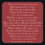 Shakespeare's Sonnet 116 Square Magnet Square Sticker<br><div class="desc">Celebrate timeless love with this beautifully scripted version of William Shakespeare’s Sonnet 116. Whether you’re a romantic at heart or a literature lover, this design captures the enduring truth of love that “alters not with his brief hours and weeks.” Rendered in elegant cursive, the entire sonnet flows across the sticker...</div>