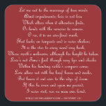 Shakespeare's Sonnet 116 Square Magnet Square Sticker<br><div class="desc">Celebrate timeless love with this beautifully scripted version of William Shakespeare’s Sonnet 116. Whether you’re a romantic at heart or a literature lover, this design captures the enduring truth of love that “alters not with his brief hours and weeks.” Rendered in elegant cursive, the entire sonnet flows across the sticker...</div>