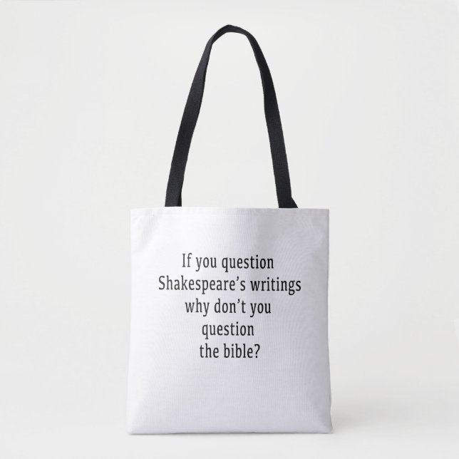 Shakespears's wrtings Tote (Front)