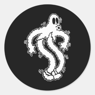 Shakey Koko The Clown Ghost Cute Ghost Halloween S Classic Round Sticker