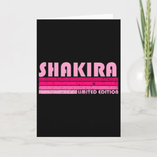 Shakira Name Personalised Retro Vintage 80s 90s Bi Card