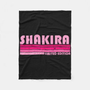 Shakira Name Personalised Retro Vintage 80s 90s Bi Fleece Blanket