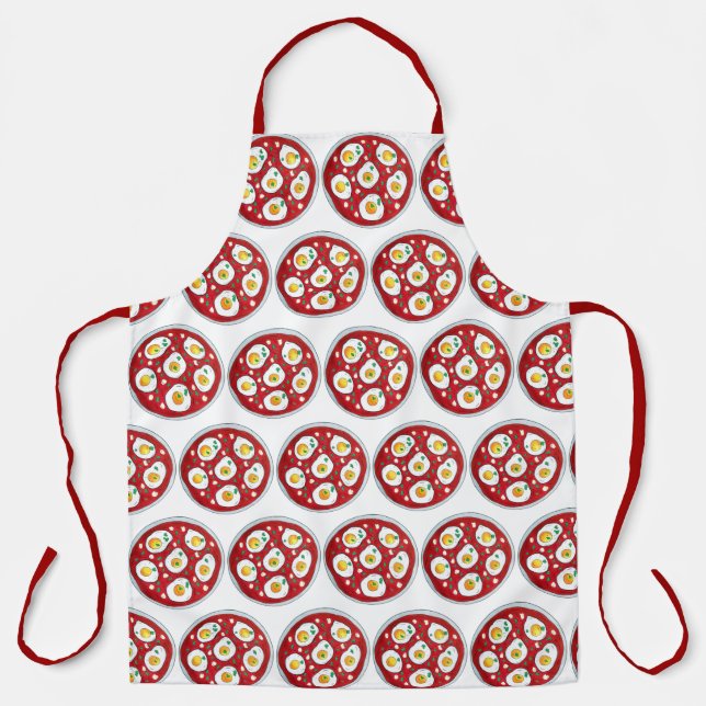 Shakshouka Poached Eggs in Tomato Sauce Foodie Apron (Front)