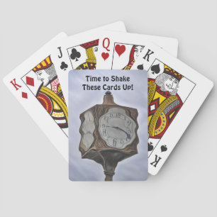 Shaky Cards Clock Art Playing Cards