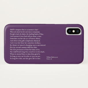 Shall I compare thee to a summer's day? sonnet 18 iPhone X Case