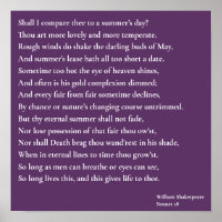 Shall I compare thee to a summer's day? sonnet 18