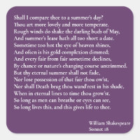 Shall I compare thee to a summer's day? sonnet 18