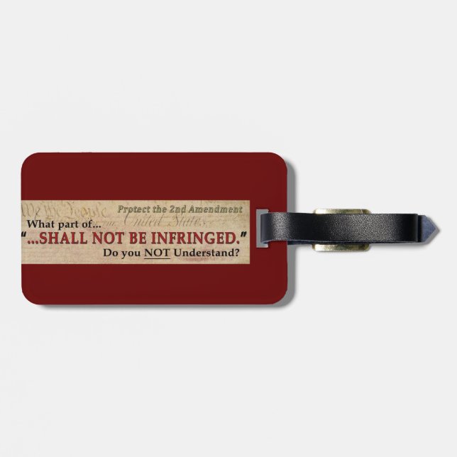 Shall NOT be Infringed Luggage Tag (Back Horizontal)