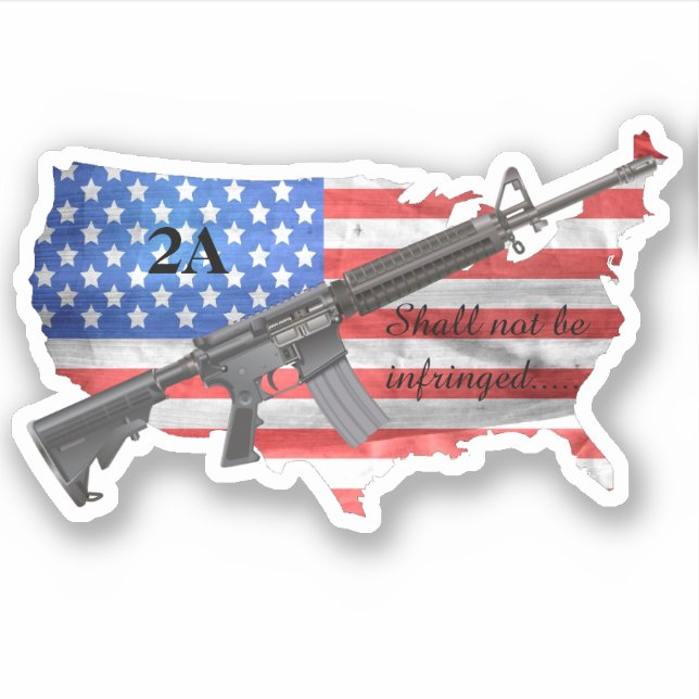 Shall Not Be Infringed USA Flag AR15 Rifle (Front)