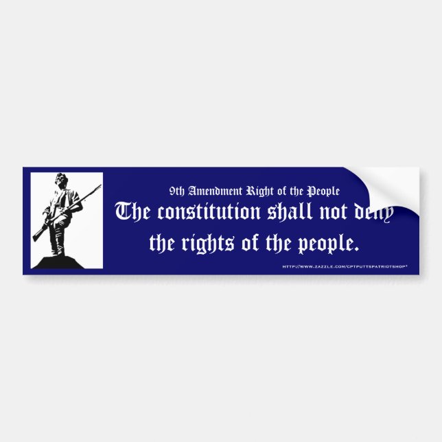 shall not deny the rights of the people bumper sticker (Front)