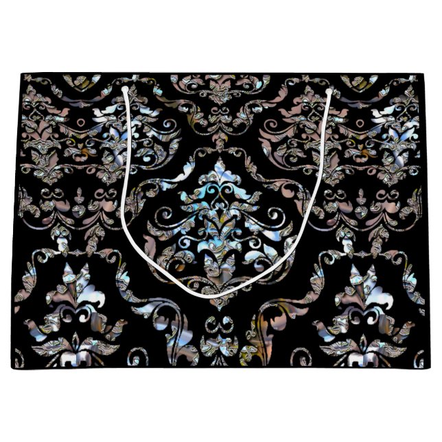 Shalliveye III Baroque Damask Elegance  Large Gift Bag (Front)