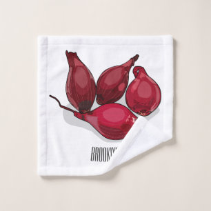 Shallot cartoon illustration bath towel set
