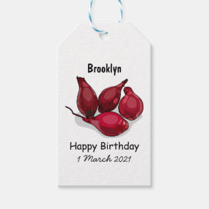 Shallot cartoon illustration gift tags