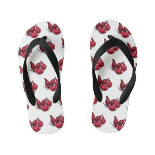 Shallot cartoon illustration kid's flip flops