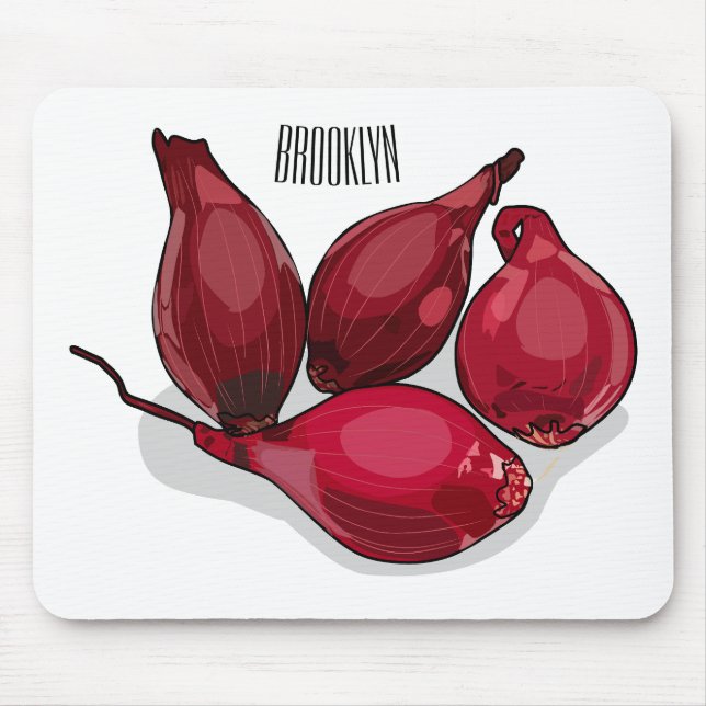 Shallot cartoon illustration mouse mat (Front)