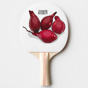 Shallot cartoon illustration ping pong paddle