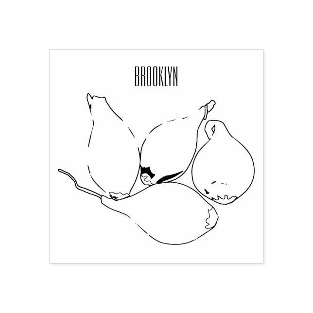 Shallot cartoon illustration rubber stamp (Imprint)