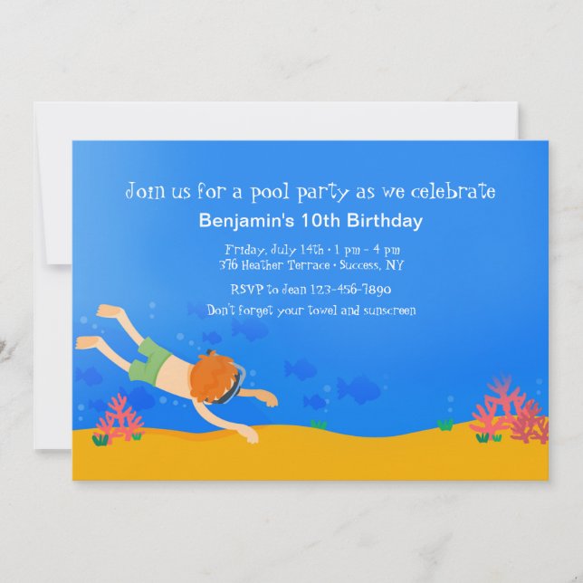Shallow Dive Invitation (Front)