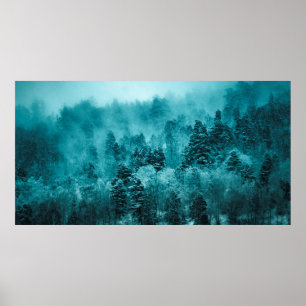 SHALLOW FOCUS PHOTO OF GREEN TREES DURING DAYTIME POSTER