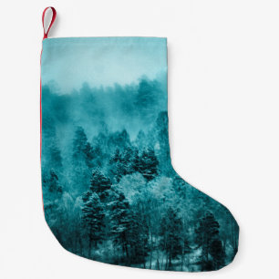 SHALLOW FOCUS PHOTO OF GREEN TREES DURING DAYTIME SMALL CHRISTMAS STOCKING