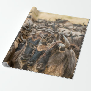 SHALLOW FOCUS PHOTOGRAPHY OF BROWN ANIMALS DURING WRAPPING PAPER