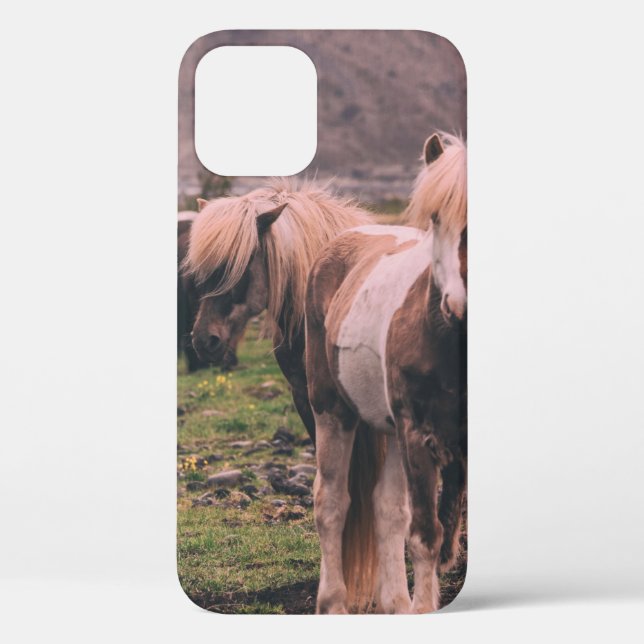 SHALLOW FOCUS PHOTOGRAPHY OF HORSES Case-Mate iPhone CASE (Back)