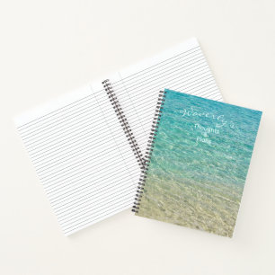 Shallow Water Personalised Turquoise & Sand Notebook