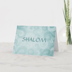 Shalom Blue Swirls Card
