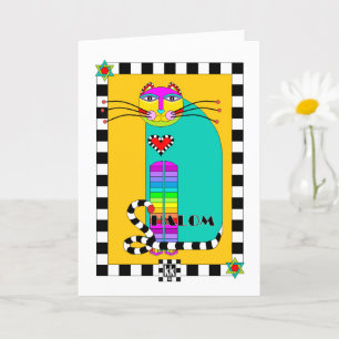 Shalom Cat greeting card