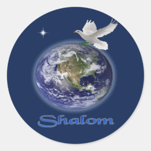 shalom classic round sticker