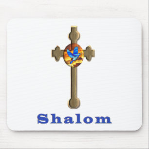 Shalom cross mouse mat