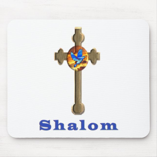 Shalom cross mouse mat (Front)
