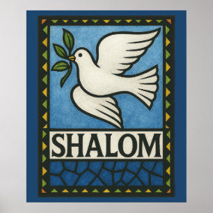 Shalom Dove Peace Earth Poster