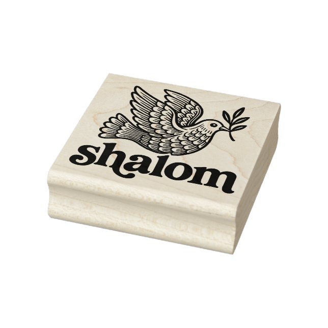 Shalom Dove Peace Earth Rubber Stamp (Stamp)