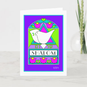 Shalom Dove Star of David greeting card