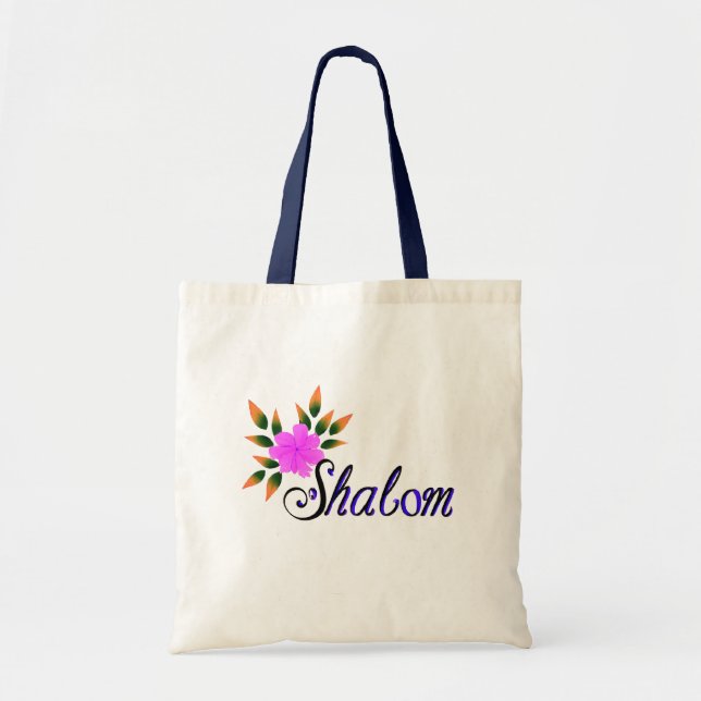 Shalom Floral  Tote Bag (Front)