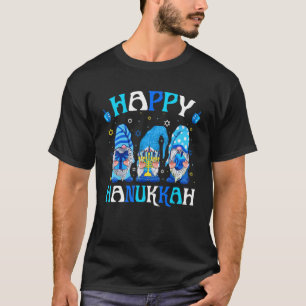 Shalom Gnome Happy Hanukkah Chanukkah Jewish Dreid T-Shirt