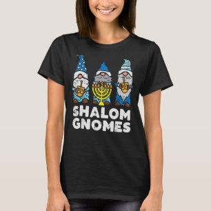 Shalom Gnomes Happy Chanukah Hanukkah Jewish Gnome T-Shirt