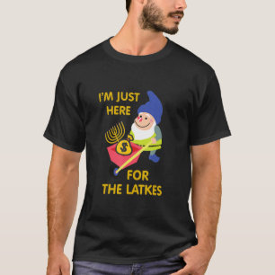 Shalom Gnomes I'm Just Here For The Latkes Hanukka T-Shirt