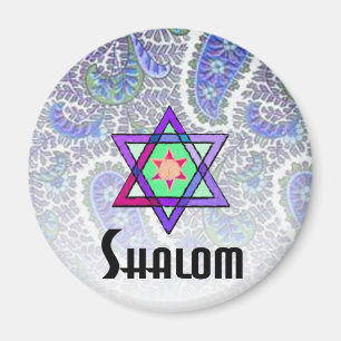 Shalom Paisley blue Magnet
