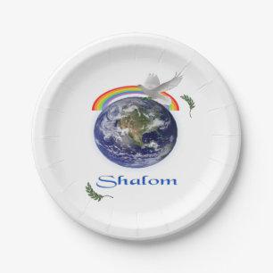 shalom paper plate