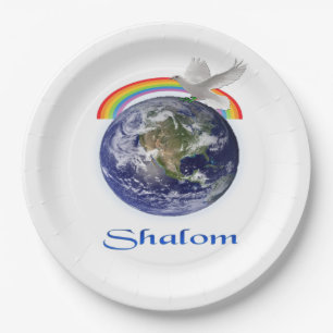 shalom paper plate