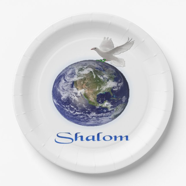 Shalom Paper Plate (Front)